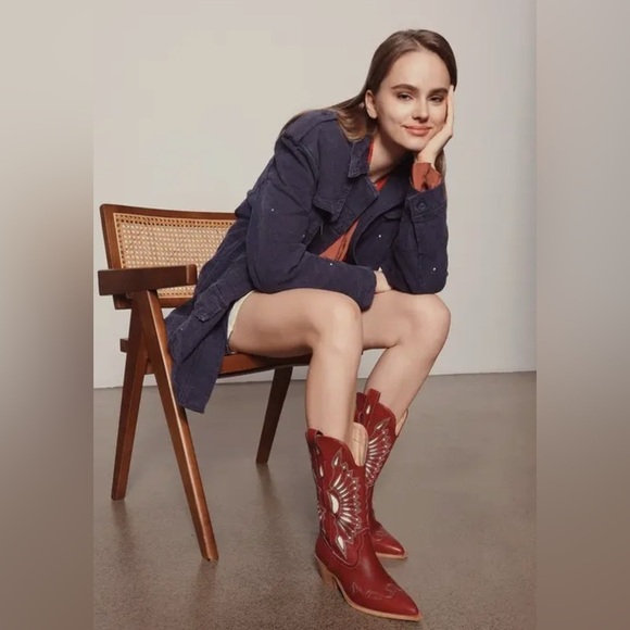 Mi.iM 8.5 Burgundy Western Heeled Boots - Picture 2 of 4